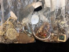 2x Bags of unsorted costume jewellery