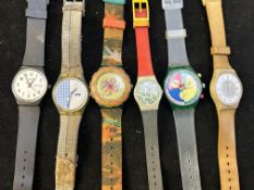 Collection of Swatch watches