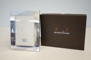 Mappin & Webb sterling silver photo frame with ori