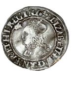 16th century Elizabeth I six pence silver coin