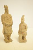 2 Oriental figures possibly stone