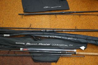 Shimano beast master fishing rod with 3 tips toget