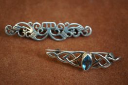 2 Silver brooches