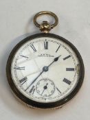 A.W.W Waltham Mass pocket watch with sub second di