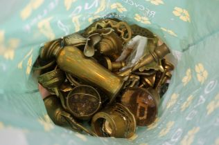 Unsorted bag of brass ware