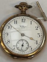 Waltham gold plated pocket watch