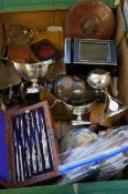 Collection of silver plated ware & other hardware