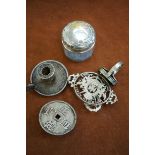 Collection of silver & white metal items