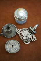 Collection of silver & white metal items