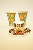 Early royal crown derby cup & saucer together with