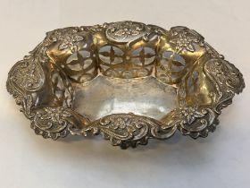 Pierced silver dish 42g