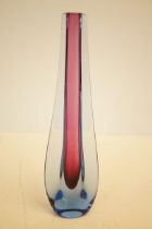 Art glass Murano sommerso stem vase