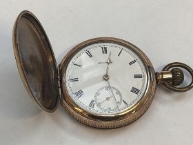 Waltham gold plated pocket watch