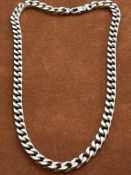 Silver heavy neck chain