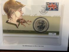 2006 1oz silver Britannia coin cover limited editi