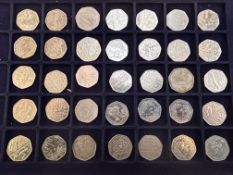 Collection of collectable 50ps - 17.50GBP in value