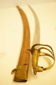 Display sword with scabbrd & brass handle