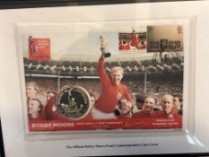 The official Bobby Moore fun silver coin cover lim
