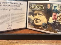 The Winston Churchill 5 pound proof coin cover lim
