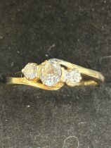 9ct Gold dress ring Weight 3g Size Q
