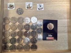 Collection of Beatrix potter 50p coins to include