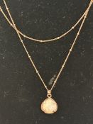 Silver gilt necklace & pendant