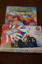 Scalextric team GB velodrome cycling set & 1 other