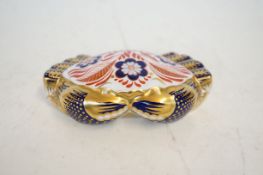 Royal crown derby boxed crab with gold stopper