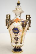 Royal Worcester twin handled vase 298/876 - lid re