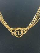 Christian Dior designer 3 chain necklace with box