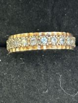 9ct Gold eternity ring Weight 3.8g Size R