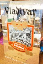 Vladivar imperial vodka full size advertising mirr