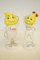 Cast iron Mr & Mrs Esso drip figures