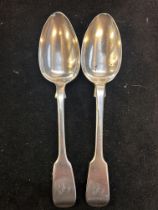 2x Williams IV silver spoons Total weight 98g