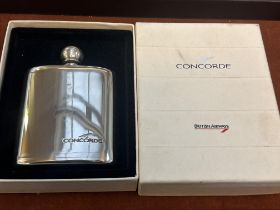 British airways Concorde hip flask with box