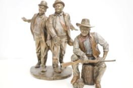 John Wayne & Laurel & Hardy resin figures