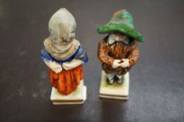 Pair of miniature Volkstedt children