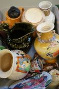 Box of ceramics to include oriental ceramics