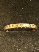 9ct Gold ring set with diamonds Size O