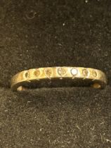 9ct Gold ring set with diamonds Size O