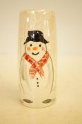 Anita Harris luster snowman vase signed in gold