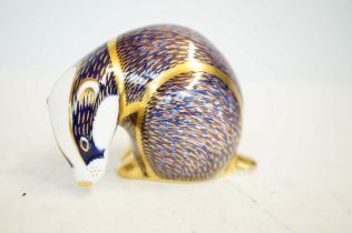 Royal crown derby badger gold stopper