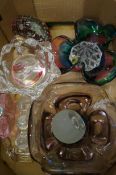 Box of art glass to include Waterford