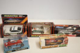 Scalextric electric model racing cars x5