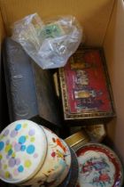 Box of early & vintage tins