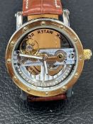 Gents Skeleton Automatic Watch with Gemmed Rotor,