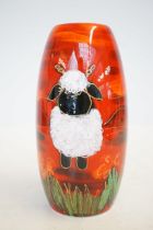 Anita Harris sheep vase signed in gold