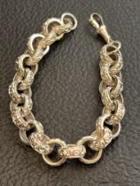 Boxed silver thick link wrist chain