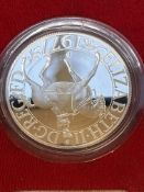 Silver proof royal mint coin 1977
