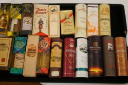 Collection of miniature boxed scotch whiskys